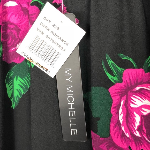 My Michelle | Dark Romance Floral Dress - Picture 3 of 6